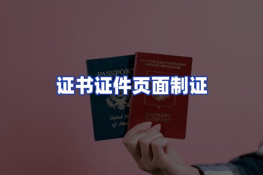 证书证件页面制证